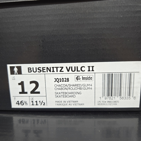 New adidas Busenitz Vulc II Charcoal Shadow Red Gum Men's Shoes Size 12 - Picture 8 of 8